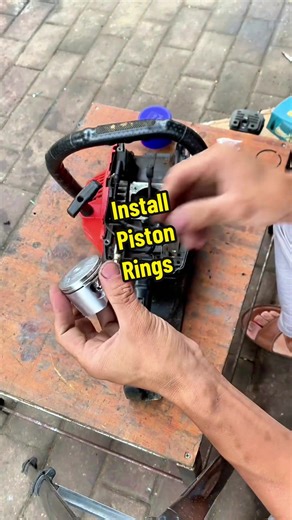 Install chainsaw piston rings#chainsaw #konkell #grinding #chainsawman | chainsaw sharpener