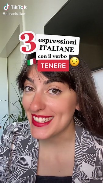 Three Italian expressions with the verb TENERE #greenscreen #learnitalian #elisasitalianschool #italianteacher #italianclasses #italianlessons #italienischlernen #aprenderitaliano #apprendreitalien #speakitalian #italianwords #italianforbeginners #advanceditalian #italianheritage #italianfamily #italianlanguage