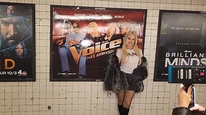 Gwen Stefani Catches NYC Subway to Plug 'The Voice'