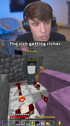 The rich getting richer #minecraft #rich #short