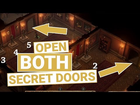 Pathfinder Kingmaker - Statue Puzzle at Lady Jamandi's Mansion - Open BOTH secret doors!