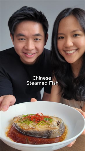 Jaida Ow on Instagram: "🧧Ep19: Chinese Steamed Cod Fish 🐟Fish or 鱼 (yú) sounds like 余, so eating fish is wishing for more than enough in the new year 😏 🥣 Ingredients 250 g Frozen Codfish Steak Cut 2-inch piece Ginger, sliced 3 Green Onions (white parts sliced, green parts julienned) Red Capsicum, julienned (small amount for garnish) 1 tbsp Shaoxing Wine 2 tbsp Oil (to be heated) 1 tbsp Light Soy Sauce 1 tsp Sesame Oil Salt 📝 Steps 1. Thaw, rinse, and pat dry the fish. Season with salt and p