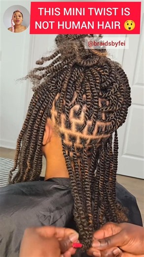 Not Human Hair Mini Twist - Turn your synthetic hair to human hair