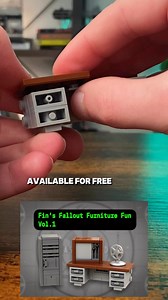 12K views · 1.2K reactions | Fin’s Fallout Furniture Fun Vol.1 Free To Download On Rebrickable Looks better with tiles from @eclipsegrafx (also in Bio) #lego #fallout #falloutcommunity #legoreels | Fincantbuild | Facebook
