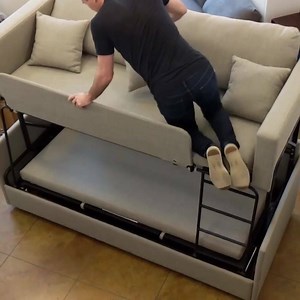 The Dormire - Bunk Bed Couch Transformer ✨ The large sofa converts into bunk beds for two adults. | Expand Furniture
