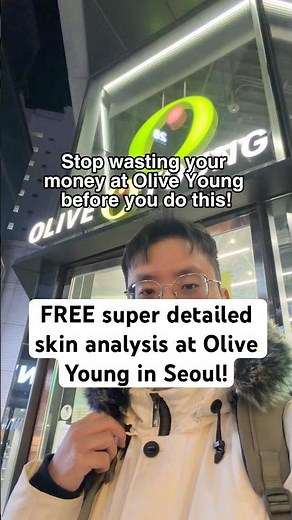 FREE super detailed skin analysis at Olive Young in Seoul!
