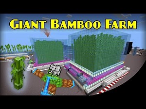 Giant Bamboo Farm Flying Machine | Minecraft Bedrock Farm Tutorial | MCPE XBOX PS SWITCH