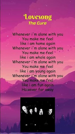 The Cure - Lovesong (Lyrics) #shorts