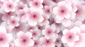 Download Beautiful Springtime floral nature motion background animation with gently moving pink and white cherry blossom flowers in full bloom in the style of an oil painting. for free