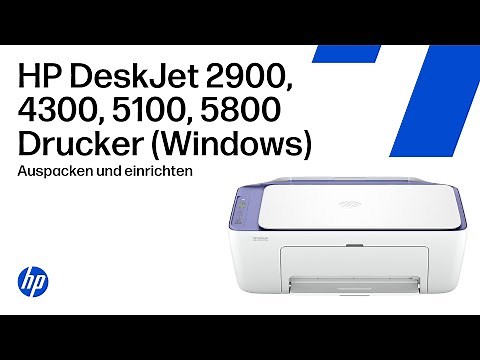 Auspacken & Einrichten (Windows-PCs) | HP DeskJet 2900, 4300, 5100, 5800 Druckerserien