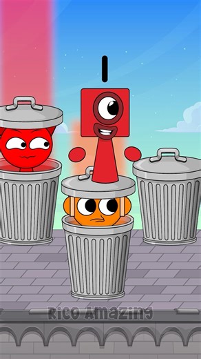 Sprunki NumberBlocks OC One Play Music Garbage Bin | Sprunki