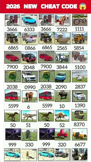ALL CHEAT CODE💥 NEW UPDATE 2026 #shorts