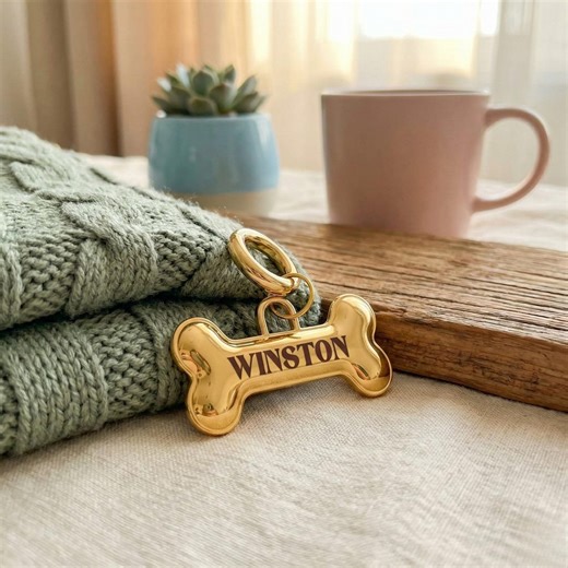 Personalized Engraved Pet ID Tag - Custom Bone Design - High-quality Stainless Steel - Pet Gift for Dogs & Cats Physical   Digital File - Etsy