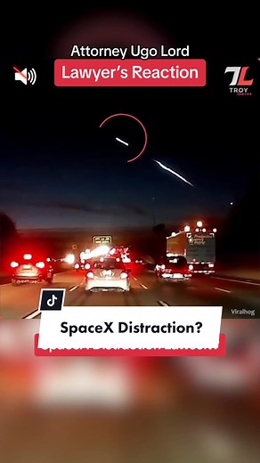 SpaceX distraction causes a mess on the freeway. Can the driver sue SpaceX successfully? Watch! #lawyer #lawyersoftiktok #lawtok #attorneysoftiktok