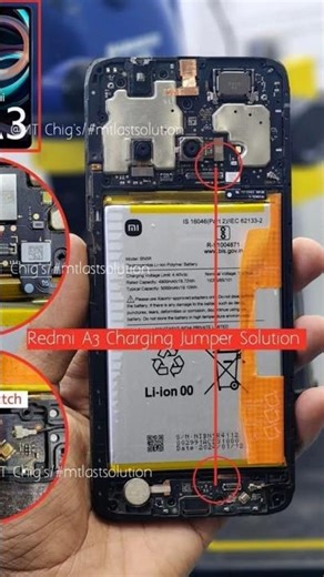 Redmi A3 charging ⚠️ jumper 🔥 solution ✅ #remix #charging