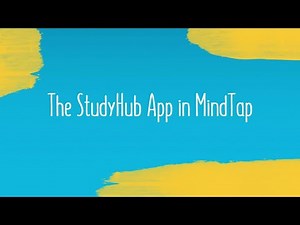 The StudyHub App in MindTap