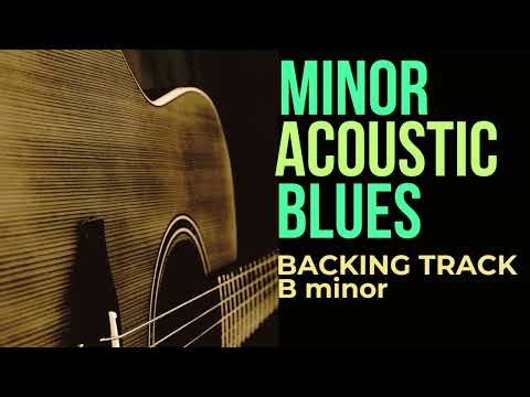 Minor Blues Acoustic BACKING TRACK JAM in B minor - 100 bpm
