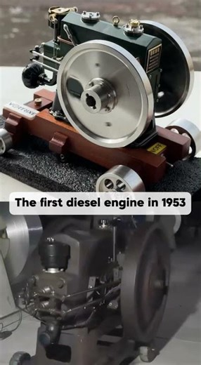 The first diesel engine in 1953#model #miniengine #retroengine #engine #mechanicalenthusiast