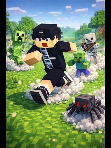 Every Step = Random Mob! Part 2 😳 #minecraft