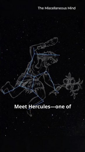 Hercules Constellation: The Mighty Hero in the Sky! 🌌 #Hercules #Constellation #SpaceFacts #shorts