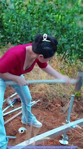 Female Installer: Orchard Conveyor Rail Setup Demo