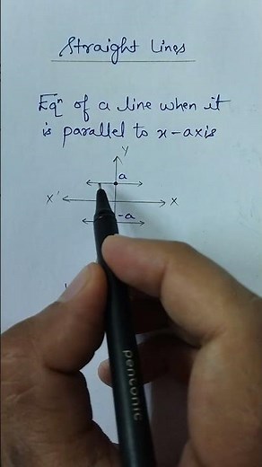 Equation of a line when it is parallel to x-axis
