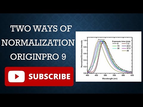 How to do normalization in origin (Two methods).