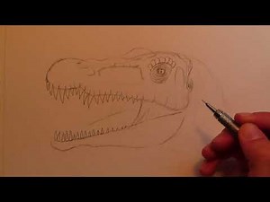 How to Draw a Baryonyx Head from Jurassic World Fallen Kingdom || Dinosaur Drawing Marathon - Ep11
