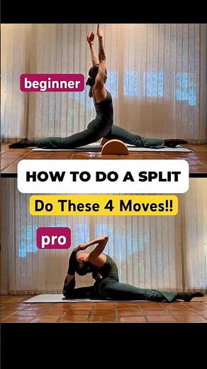How to Get Your Splits Fast -Do These 4 ESSENTIAL Moves🔥Beginner&Pro! #flexibility #shorts #stretch
