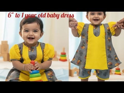 How to make beautiful baby dress cutting and Stitching very easy 👗🪡👌👍 6 month to 1 year old baby