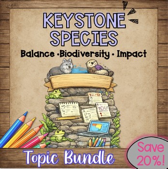 Keystone Species Bundle | Doodle Notes, Quiz, PowerPoint, CER & Color by Code