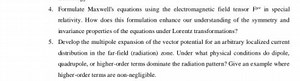 Formulate Maxwell's equations using the electromagnetic field t... | Filo