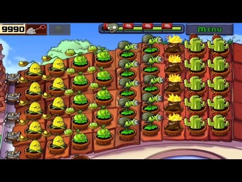 Plants Vs Zombies: Adventure Roof - Level! 9&10 Completed Gameplay ( Full HD) 1080p 60fps