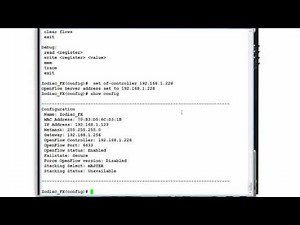 05: OpenFlow Switch: Configure Zodiac FX IP Address, gateway and SDN Controller information