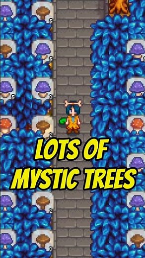 Filling the quarry with mystic trees in Stardew Valley #stardewvalley #shorts #games