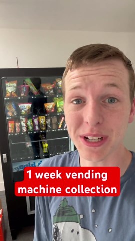 Vending machine cash collection after one week!