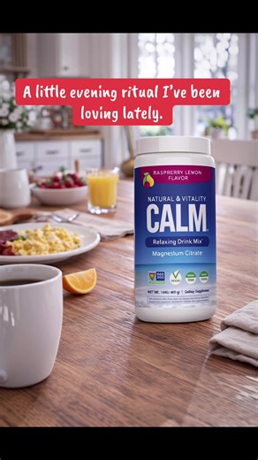 If you’re looking for a simple way to slow down at the end of the day, Calm magnesium powder is such a lovely addition to your nighttime routine. Just mix it with water for a soothing drink that feels like a small moment of peace before bed. It’s a great option for anyone trying to be more intentional about winding down and creating a more relaxing evening routine. Easy to use, comforting, and perfect for those nights when you want to take a little extra care of yourself. @NaturalVitalityCalm