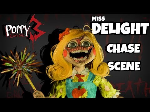 POPPY PLAYTIME CHAPTER 3 - Miss Delight Chase Scene With Jumpscare and Final Endings