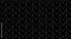 3d animated footage. Volumetric polygonal black pattern. Vector luxury abstract black background