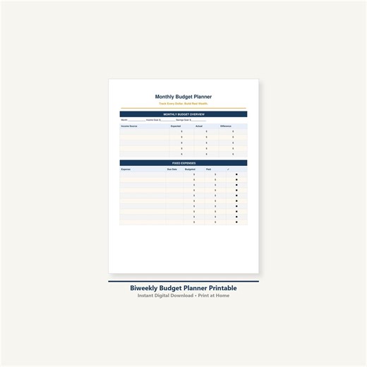 Biweekly Budget Planner Printable | Paycheck Budget | Bi-weekly Expense Tracker - Etsy