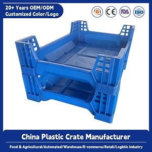 [Hot Item] Heavy-Duty Stackable 600*400*190mm Plastic Smooth Animal Production Bsf Box for Organic Farms