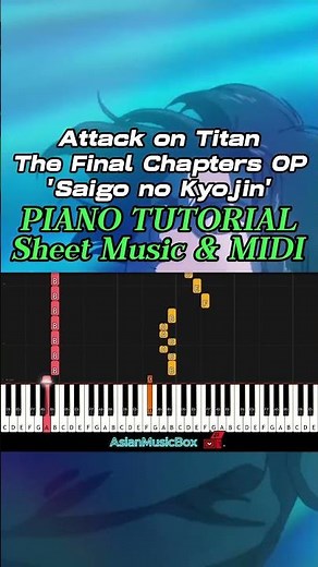 Attack on Titan The Final Chapters OP - 'Saigo no Kyojin' | Easy Piano Tutorial & Sheet Music