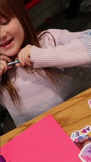 ADLEYS CURSiVE CARDS!! adley creates cute valentines day gifts to navey & the family! #aforadley