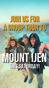Discover the Mystical Ijen Volcano! Join our thrilling group tour to the mesmerizing Ijen Volcano every Saturday from Bali for just 1,350,000 IDR per person What’s Included: • Round-trip transportation from Bali • Professional English-speaking guide • All entrance fees • Safety gear (gas mask, flashlight) • Light breakfast and refreshments Why Visit Ijen Volcano Ijen Volcano is renowned for its stunning blue flames, visible only at night. This natural wonder, caused by ignited sulfuric gases, cr