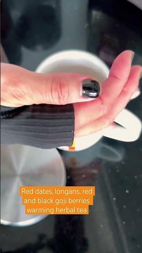 Making a sweet, delicious, warm herbal tea featuring red and black goji berries!