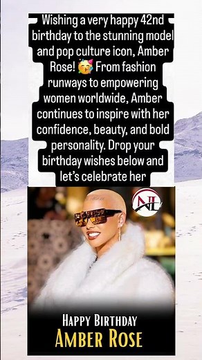 Amber Rose Turns 42! Fans Celebrate the Icon's Beauty & Legacy #shorts #AmberRose #fblifestyle