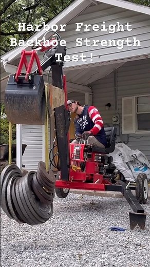 Harbor Freight Backhoe Strength Test! #harborfreight #tools #construction #diy #diyprojects