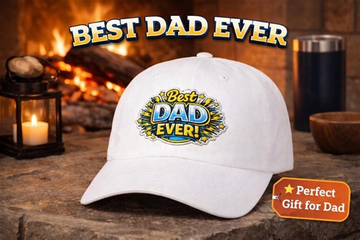 Best Dad Ever Classic Dad Cap | Baseball Hat, Embroidered Text - Etsy