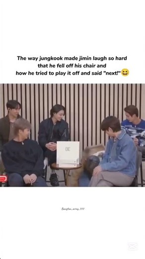 The fact bts are just so used to jimin falling off chairs now😆😆😆 #bts #shorts #jimin