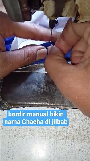 proses bordir manual bikin nama #tutorial #bordir #viral